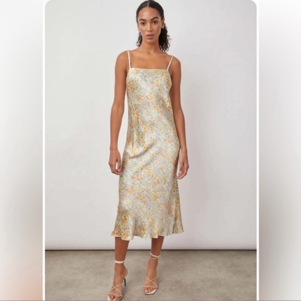 Rails Mina Satin Floral Dress Size XS